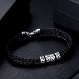 Personalized Men's Bead Bracelet Sterling Silver