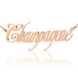 Personalized Contemporary Font Unique Name Necklace Sterling Silver