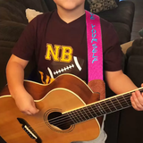 Personalized Guitar Strap - Adjustable & Embroidered for Electric/Bass Guitars - Perfect Musician Gift