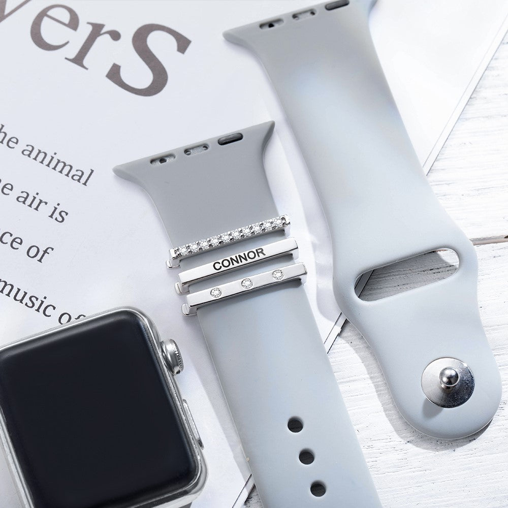 Apple Watch Name Charms - Customizable Watch Band Charm, Elegant Smart Watch Accessories, Ideal Mother’s Day and Nurse Graduation Gift