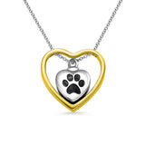 Cremation Jewelry | Urn Necklace | Mini Heart Urn Pet Paw Necklace | Pet Memorial Jewelry | Memorial Gifts | Ashes Pet Loss Gift