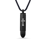 Personalized Cross Bullet Urn Necklace For Ashes | Bullet Pet Cremation Urn |  Personalized Military Cremation for Pets and Human Ashes