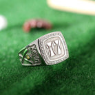 Custom 925 Sterling Silver Baseball Signet Ring with Personalized Name & Number - Unique Gift for Baseball Fans and Players - Belbren