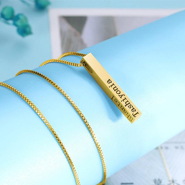 Custom Engraved Men's Bar Necklace - Stylish & Versatile, Perfect for Father's Day, Christmas, and Birthday Gifts - Belbren