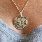 Custom Photo Engraved Necklace in Sterling Silver – Ideal for Mothers and Pet Memorials - Belbren