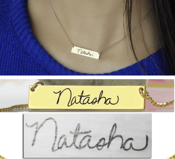 Custom Signature Necklace - Engraved Handwriting Jewelry | Authentic Handwritten Name Pendant | Personalized Gold Keepsake - Belbren