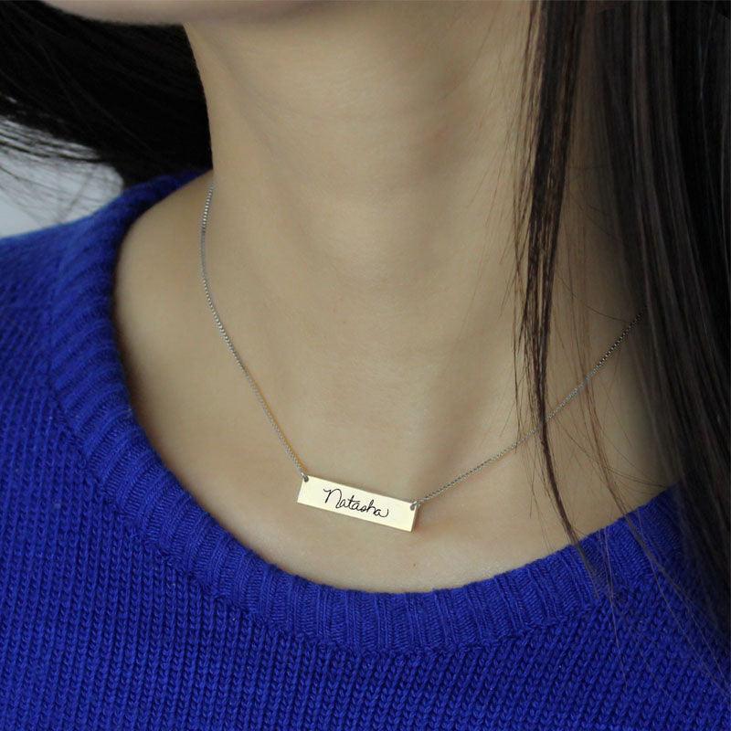 Custom Signature Necklace - Engraved Handwriting Jewelry | Authentic Handwritten Name Pendant | Personalized Gold Keepsake - Belbren