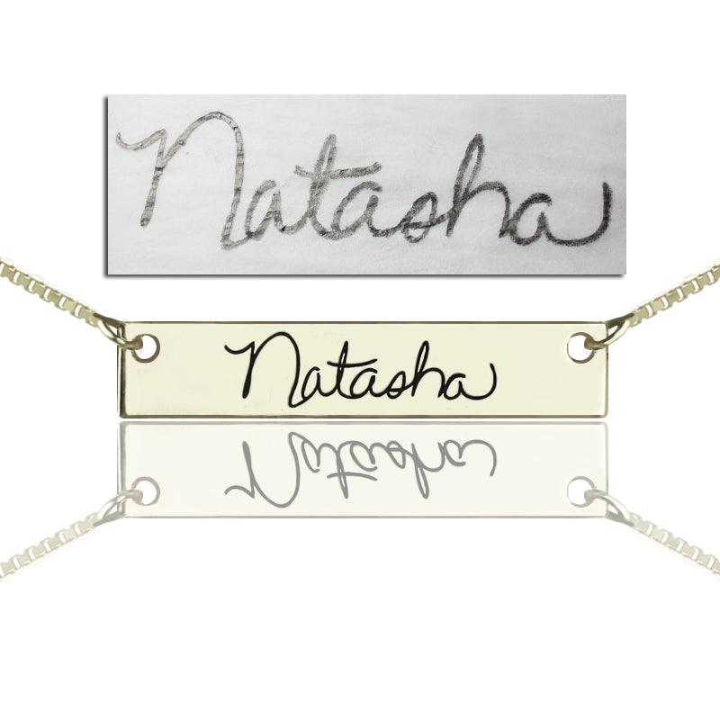 Custom Signature Necklace - Engraved Handwriting Jewelry | Authentic Handwritten Name Pendant | Personalized Gold Keepsake - Belbren