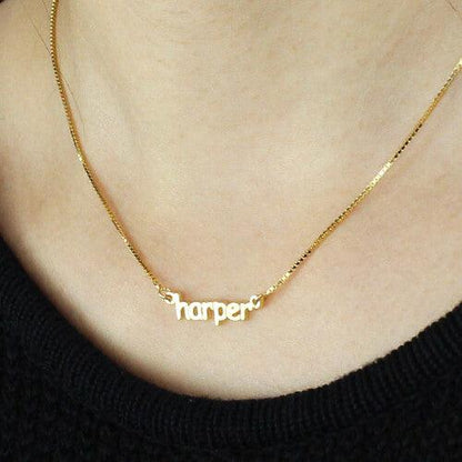 Dainty Name Necklace, Minimalist Name Necklace, Personalized Name Jewelry, Everyday Layering Necklace, Mini Name Necklace, Tiny Choker Name Necklace - Belbren