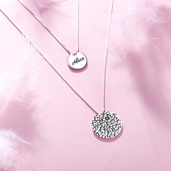 Double Chain Initial Necklace | Layered Name Necklaces | Monogram Initial Layer Necklace - Belbren