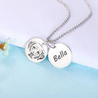 Engraved Pet Photo Necklace Sterling Silver - Belbren