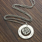 Heart Charm Circle Family Tree Name Necklace Sterling Silver - Belbren