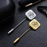 Family Crest Coat of Arms Lapel Pin | Groom Family Crest Lapel Pin Gold | Custom Logo Company Badge | Wedding lapel Pin