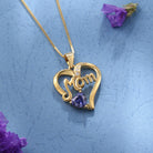 Mom Heart Necklace With Birthstone - Belbren