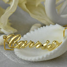 Personalized 3D Carrie Name Necklace 18K Gold Plated Silver - Belbren