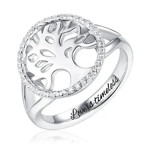 Personalized Sterling Silver Tree of Life Ring - Family Gift – Belbren
