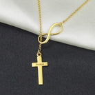 Personalized Classy Infinity Cross Name Necklace Sterling Silver - Belbren