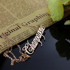 Personalized Contemporary Font Unique Name Necklace Sterling Silver - Belbren