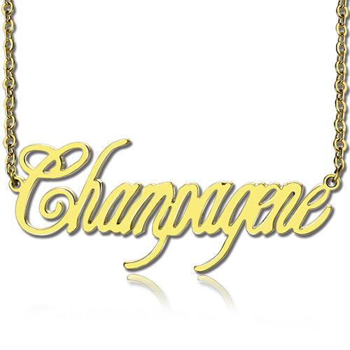 Personalized Contemporary Font Unique Name Necklace Sterling Silver - Belbren