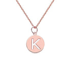 Personalized Cut Out Initial Disc Necklace - Belbren