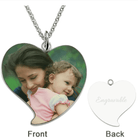 Personalized Engraved Heart Photo Necklace for Mom & Daughter - Custom Sterling Silver Gift Keepsake - Belbren