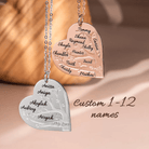 Personalized Family Tree Necklace with Engraved Names and Heartfelt Message - Custom Jewelry Ideal Gift for Mothers, Grandmothers, and Loved Ones - Belbren