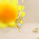 Personalized Flame-shaped Birthstone Necklace - Belbren