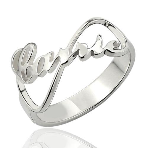 Personalized Infinity Name Ring - Customizable Jewelry in Rose Gold, Silver, and Gold - Perfect Gift for Her - Belbren