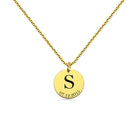 Personalized Initial and Date Disk Necklace in Silver - Belbren