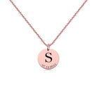 Personalized Initial and Date Disk Necklace in Silver - Belbren