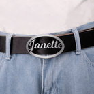 Personalized Name Belt Buckle - Silver & Gold Finish, Hip-Hop Accessory for Men & Women - Belbren