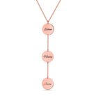 Personalized Name Disc/Coin Necklace Gold Plated Silver - Belbren