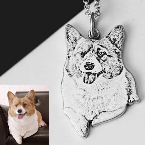 Personalized Pet Memorial Photo Necklace Sterling Silver - Belbren