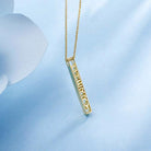 Personalized Special 3D Bar Necklace In Sterling Silver - Belbren