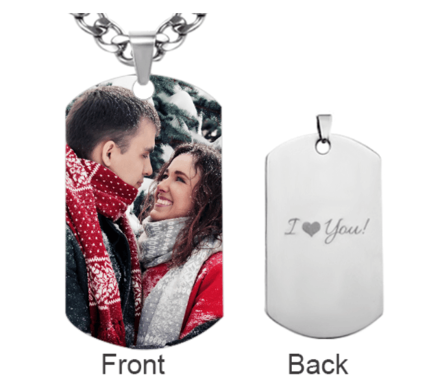 Personalized Stainless Steel Photo Dog Tag Necklace - Belbren