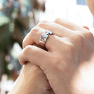 Personalized Sterling Silver Name Ring - Customizable Monogram Initial Ring for Men and Women - Available in Silver, Gold, and Rose Gold - Belbren