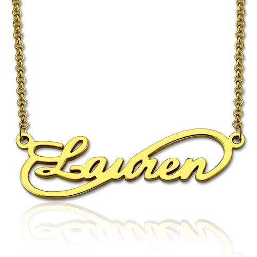 Personalized Unique Infinity Style Name Necklace Sterling Silver - Belbren