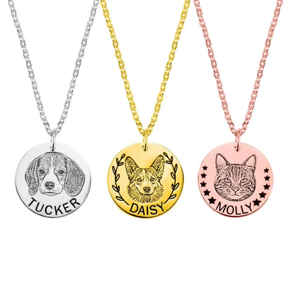 Pet Photo Necklace | Dog Photo Necklace | Picture Necklace | Personalized Cat Necklace | Pet Memorial Gift | Pet Lover Gift - Belbren