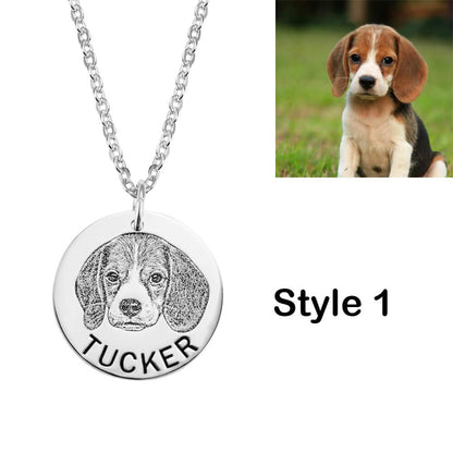 Pet Photo Necklace | Dog Photo Necklace | Picture Necklace | Personalized Cat Necklace | Pet Memorial Gift | Pet Lover Gift - Belbren