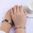 Premium Couples Bracelet Set - Stainless Steel with Birthstones, His & Hers, Perfect for Gifts & Special Occasions - Belbren