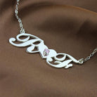 Sterling Silver Double Initials Necklace - Belbren