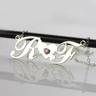 Sterling Silver Double Initials Necklace - Belbren